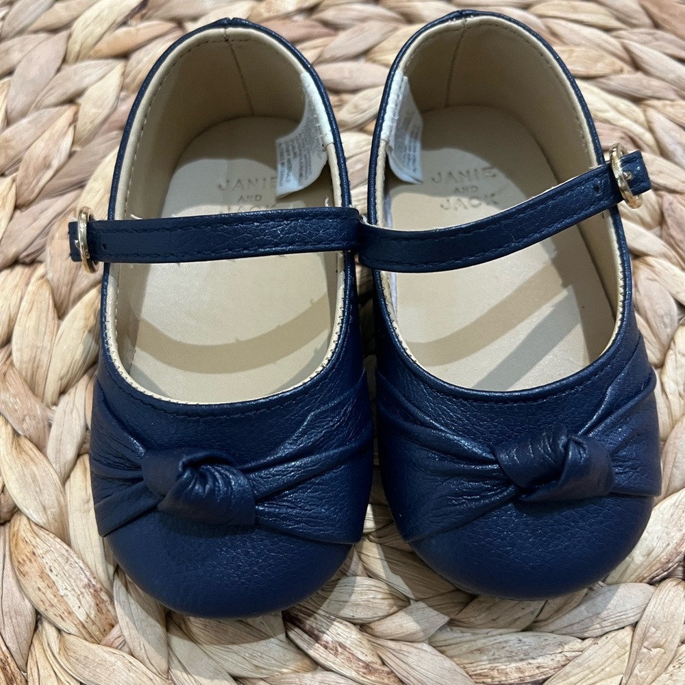 Janie and Jack Navy Blue Mary Jane Shoes